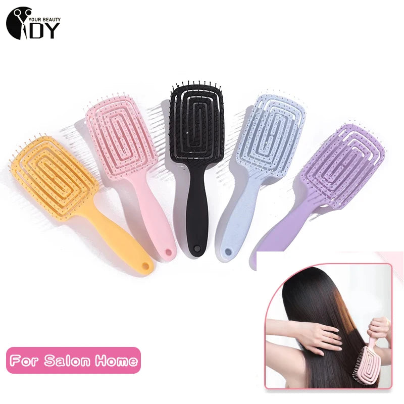 Square-Hollow Hair Comb