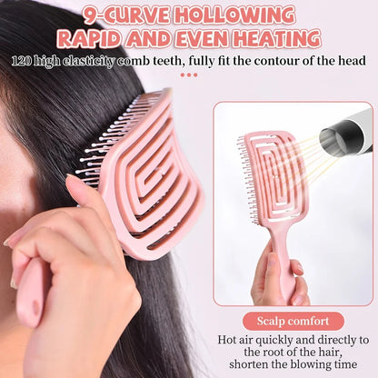 Square-Hollow Hair Comb