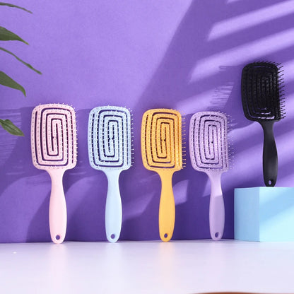 Square-Hollow Hair Comb